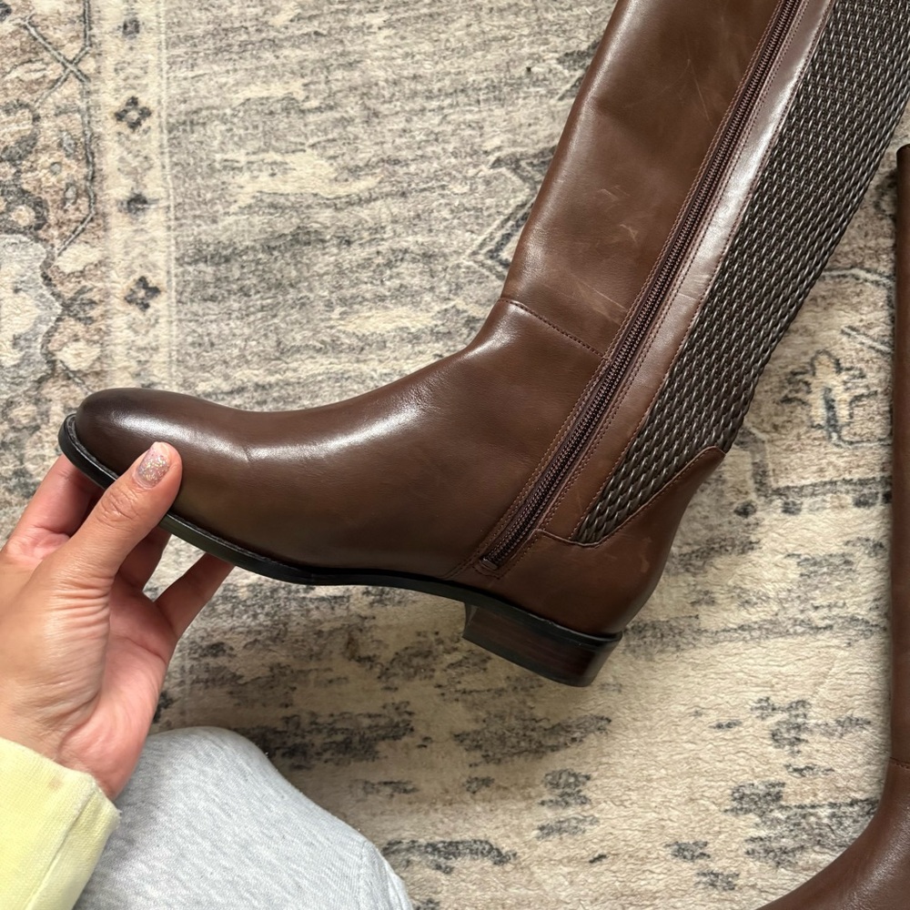 Cole Haan Rockland Chestnut Brown Leather Riding Boots size 6.5 - Picture 12 of 13